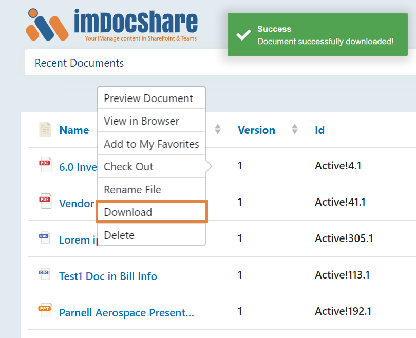 imDocShare-Feature-Download