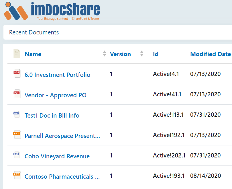 imDocShare-Feature-Recent-View-Documents