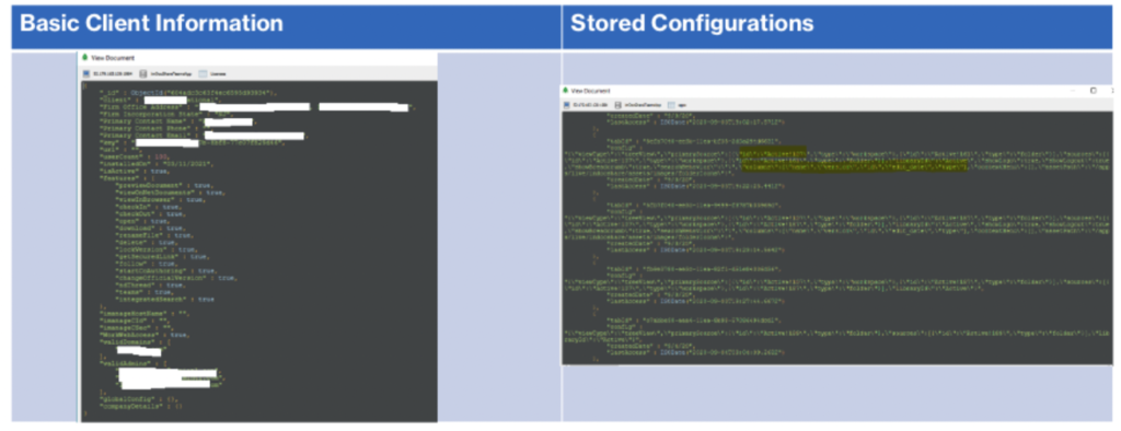 imDocShare -Saved Client Information Example