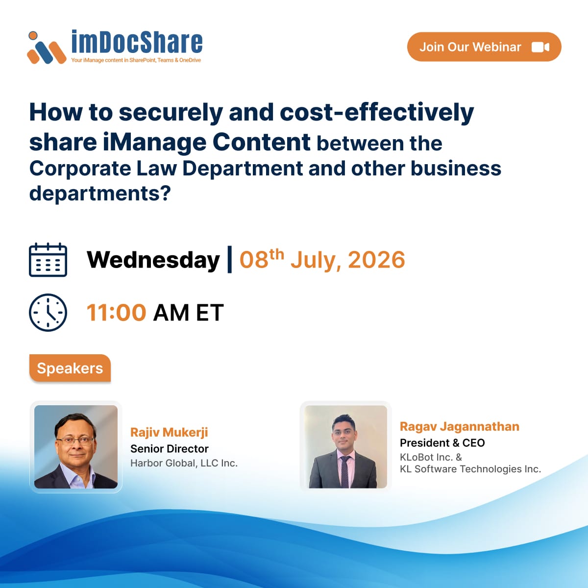 How to securely and cost-effectively share iManage Content between the Corporate Law Department and other business departments? 