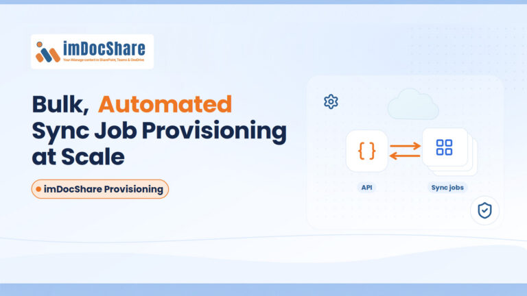 Bulk, Automated Sync Job Provisioning via the imDocShare Provisioning App
