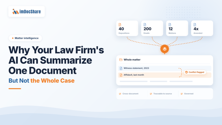 Why Your Law Firm’s AI Can Summarize One Document But Not the Whole Case